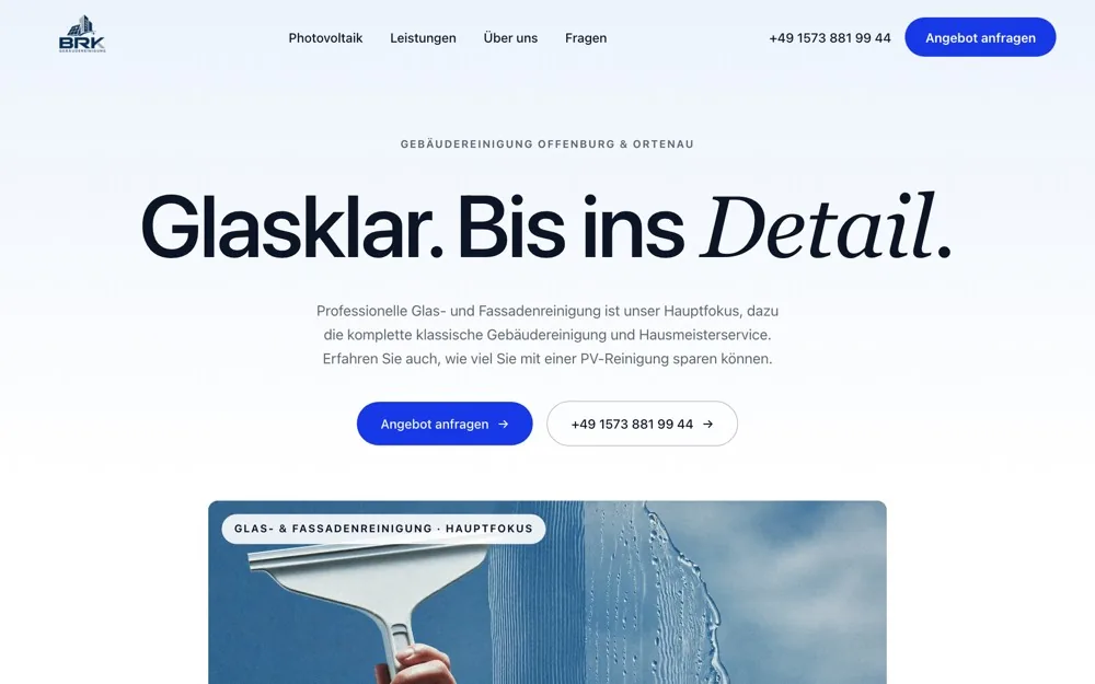 Startseite von BRK Gebäudereinigung