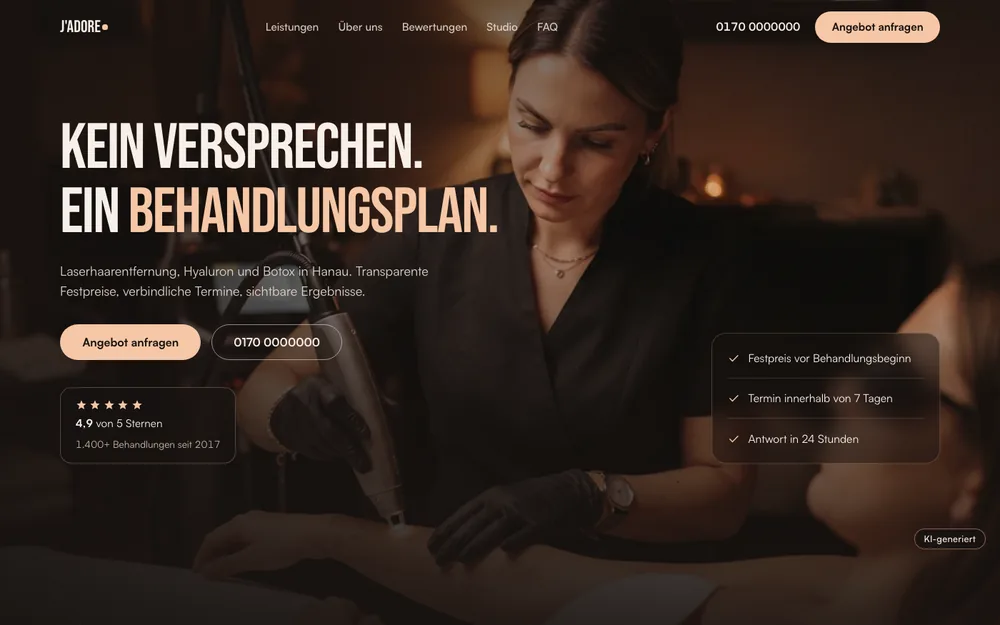 Startseite von J'Adore Kosmetikstudio