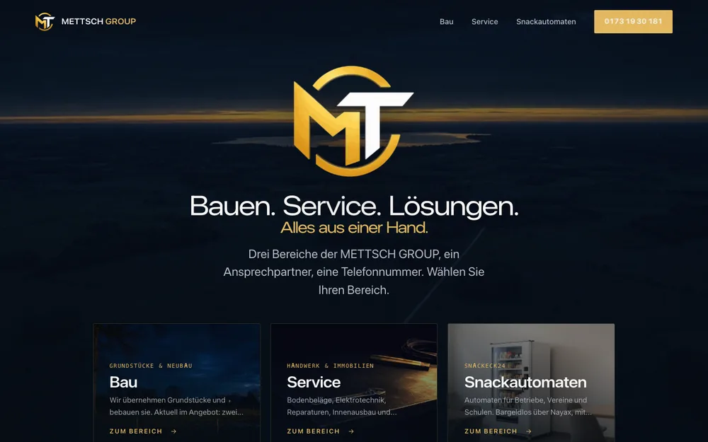 Startseite der METTSCH GROUP